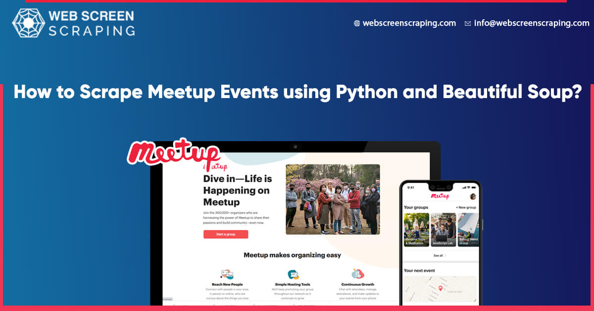 How to Scrape Meetup Events using Python and Beautiful Soup