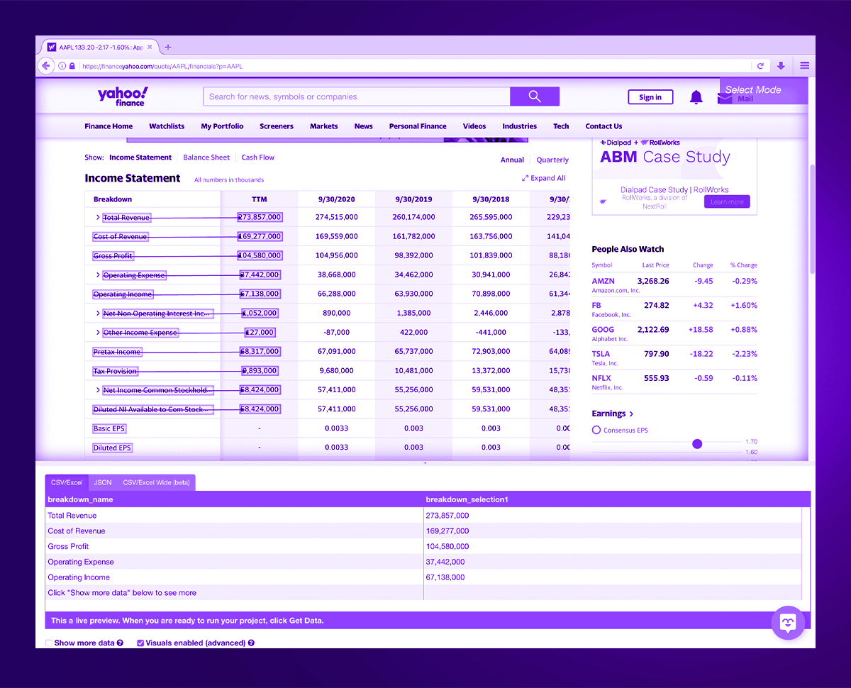 Relative select